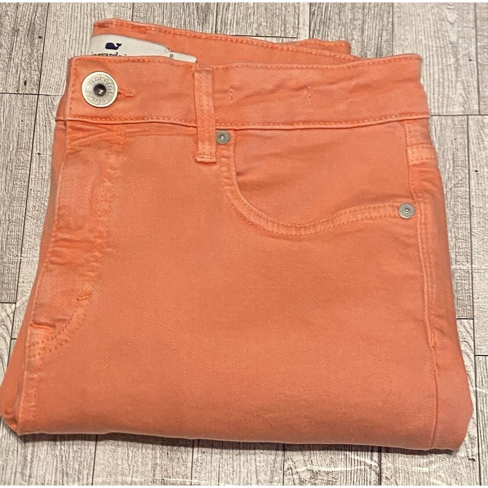Ladies Vineyard Vine High‎ Rise Skinny Jeans 30W Coral Colored